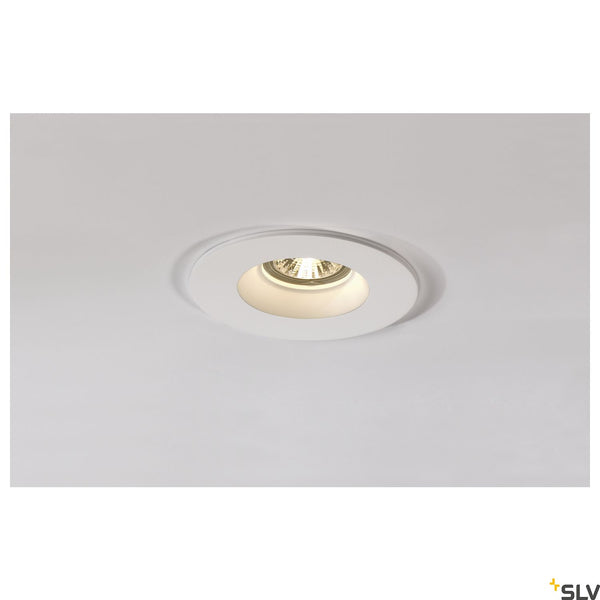SLV Plaster downlight, GU10, round , white plaster 148070