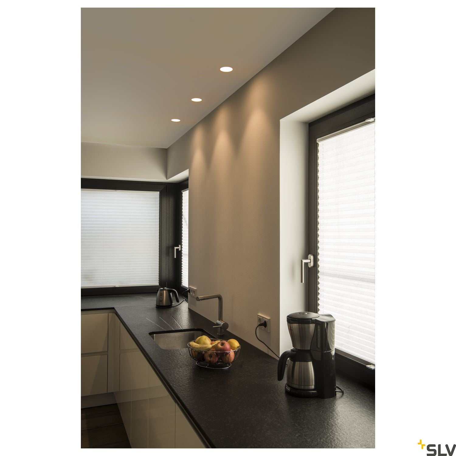 SLV Plaster downlight, GU10, round , white plaster 148070