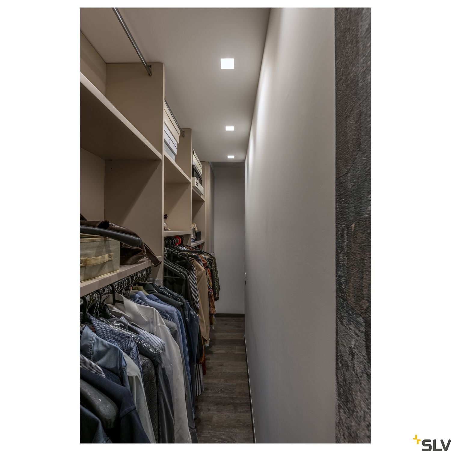 SLV Plaster downlight, GU10, square white plaster 148071