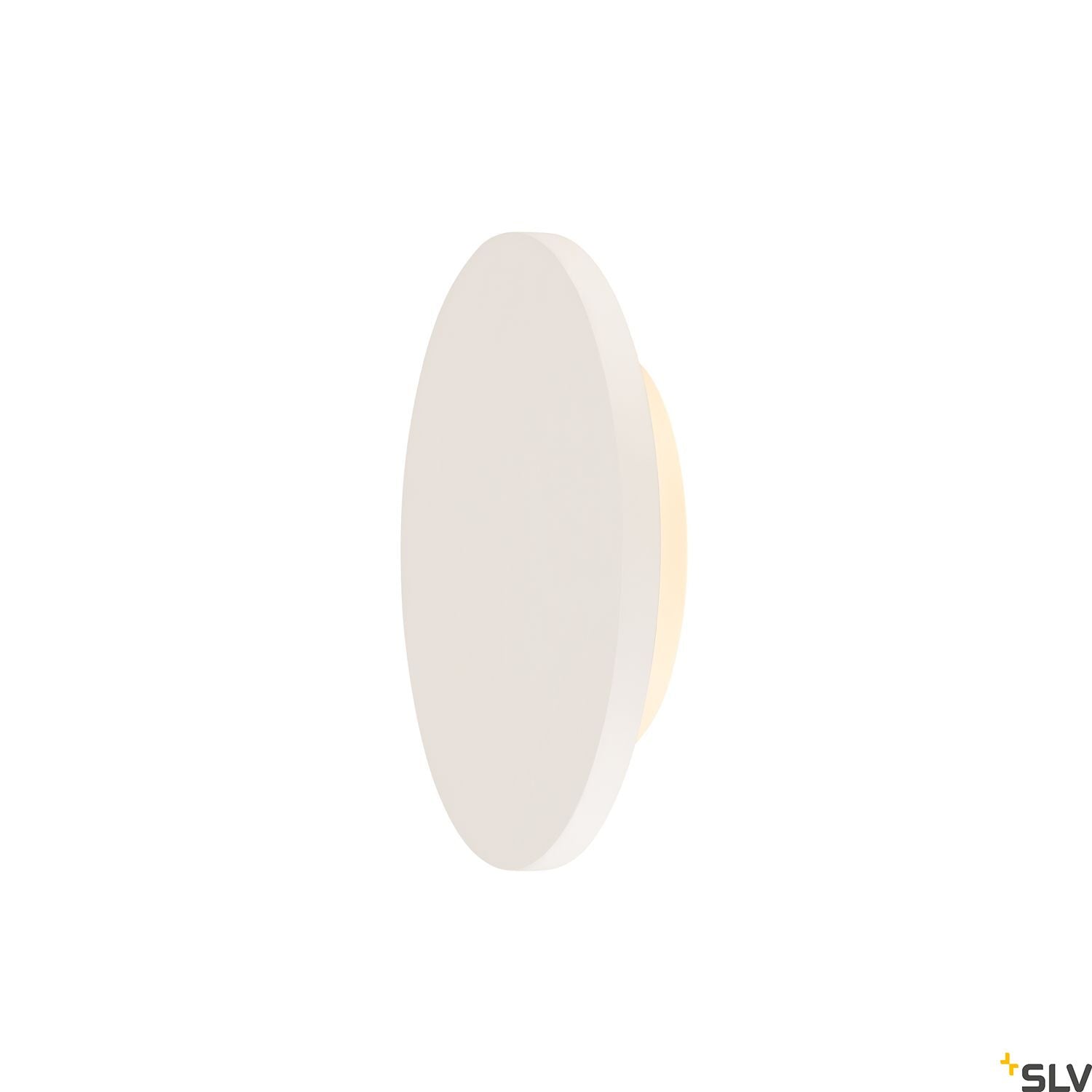 SLV Plaster, wall light, LED, 3000K, round, white plaster, Ø 26cm 148091