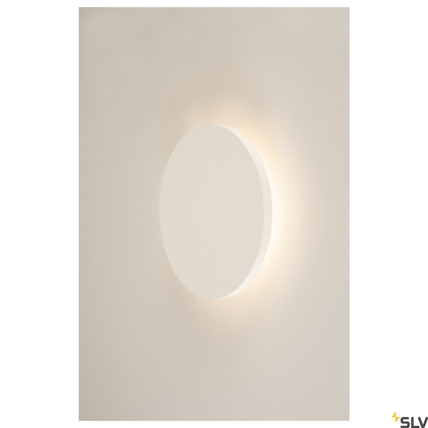SLV Plaster, wall light, LED, 3000K, round, white plaster, Ø 26cm 148091