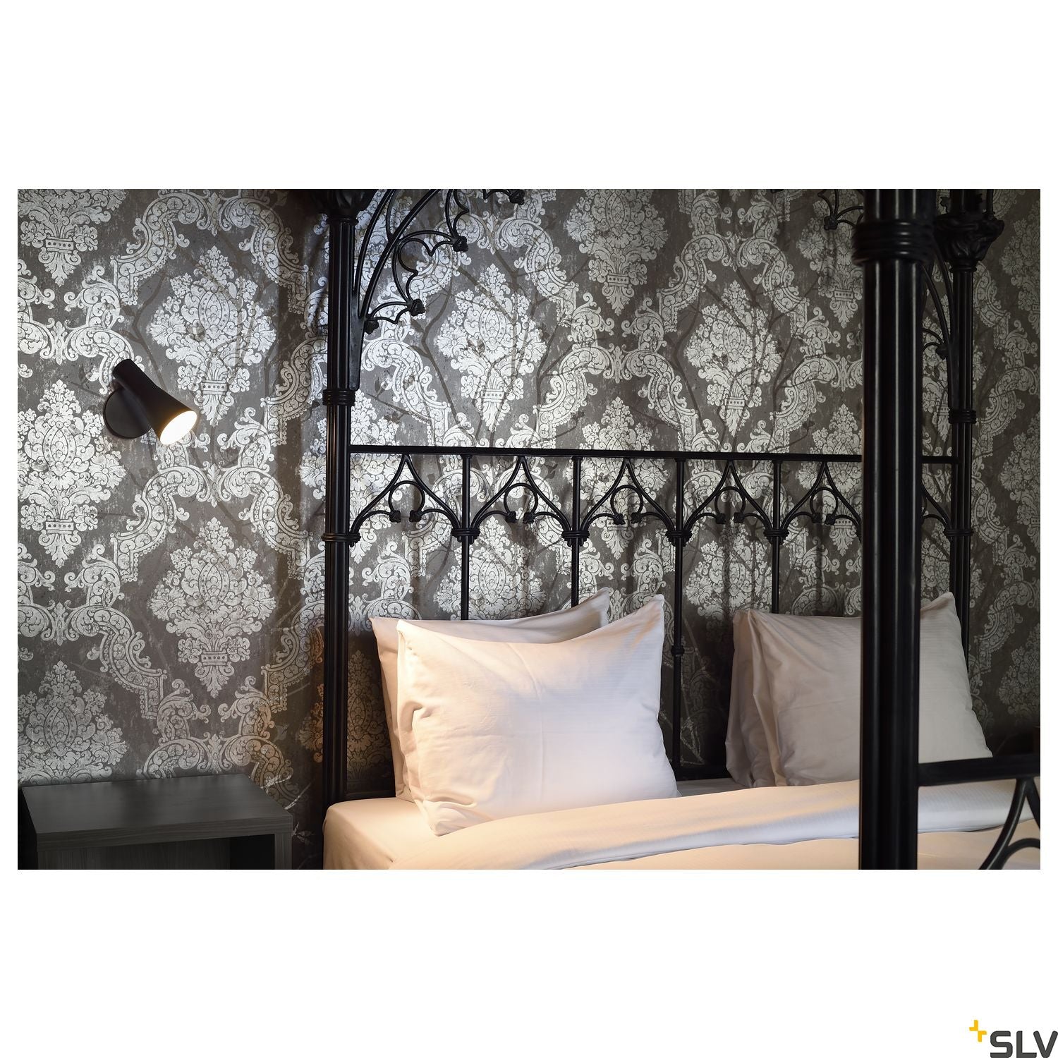 SLV PHELIA, wall light, black, GU10, with switch 148540