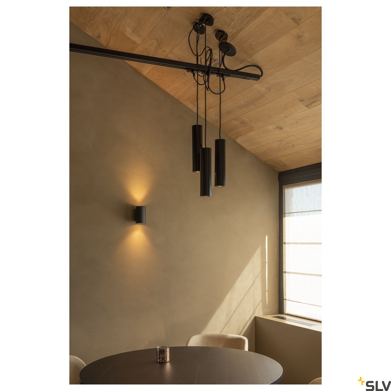 SLV Plaster wall light, GL 104 ROUND, white plaster, G9, max. 42W 148016