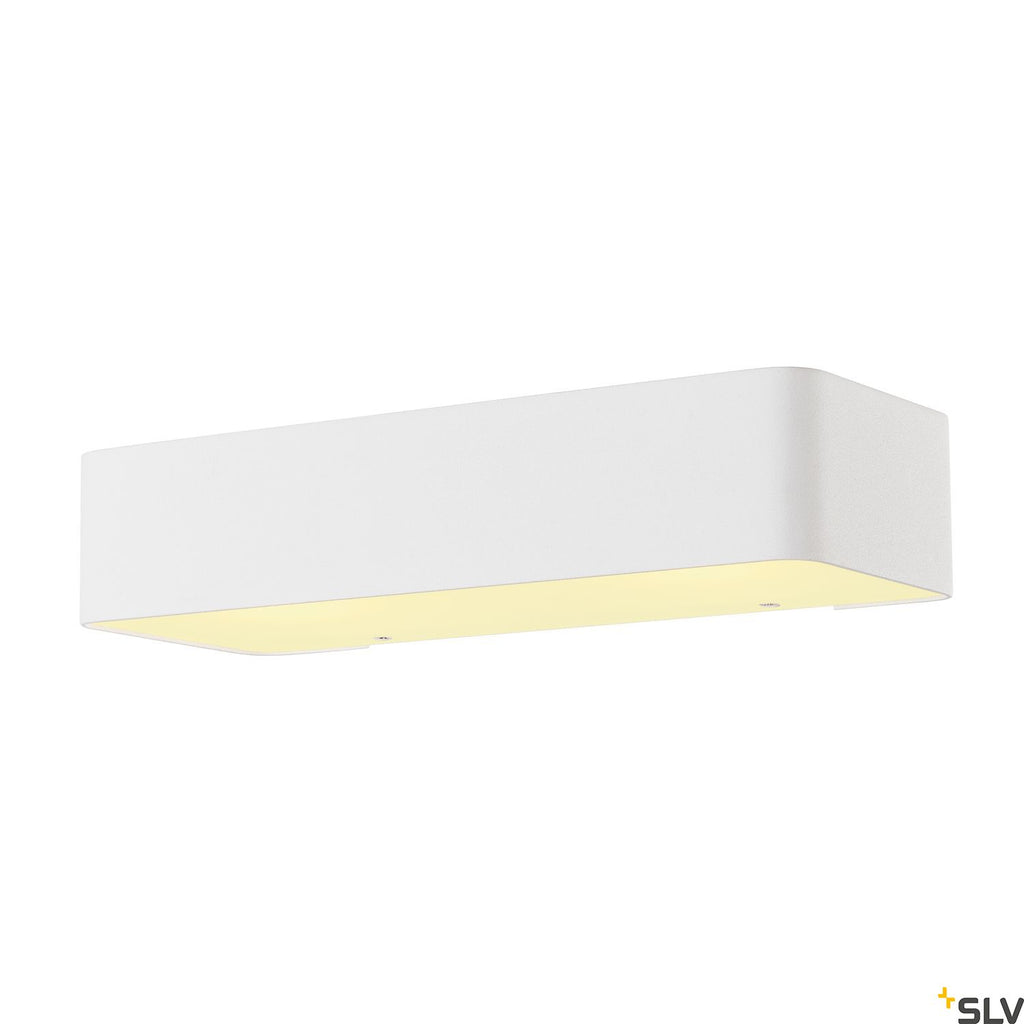 SLV Wall light, WL 149 R7s, rectangular, matt white, R7s 78mm, max. 60W, up/down 149471
