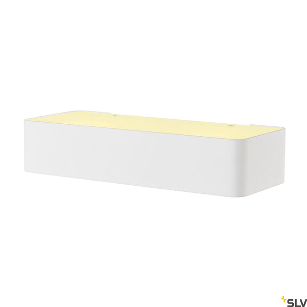 SLV Wall light, WL 149 R7s, rectangular, matt white, R7s 78mm, max. 60W, up/down 149471