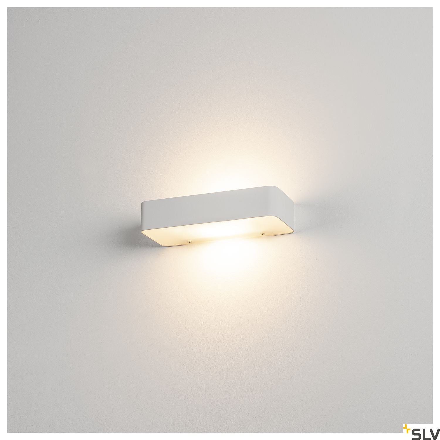 SLV Wall light, WL 149 R7s, rectangular, matt white, R7s 78mm, max. 60W, up/down 149471