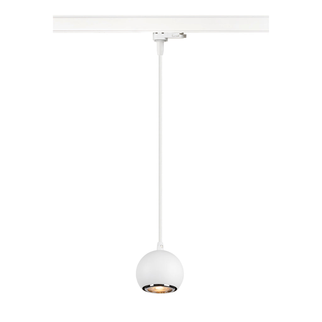 SLV LIGHT EYE® 90, 3~track pendant light, GU10, pendant length 150 cm, 1x max. 6 W, matt white 1008171