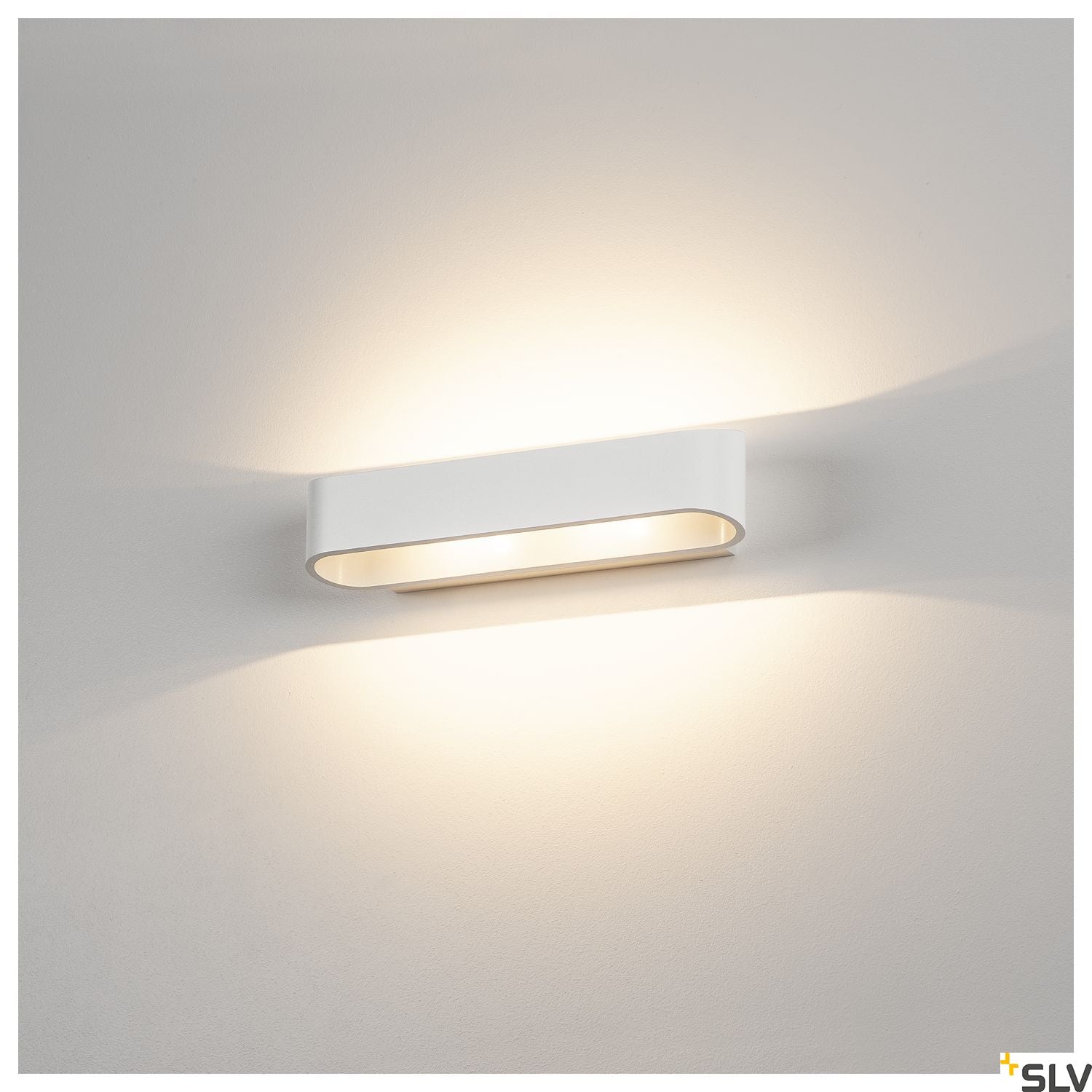 SLV ASSO 300 LED wall light, oval, white, 2x 5W LED, 3000K 151271