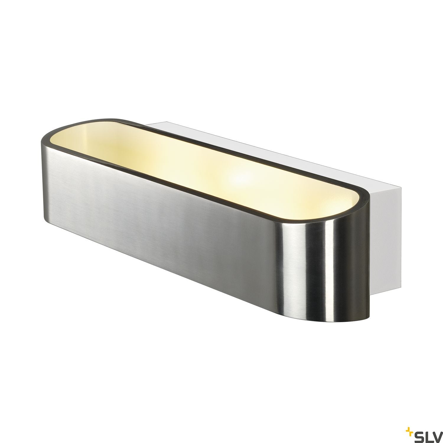 SLV ASSO 300 LED wall light, oval, alu brushed, 2x 5W LED, 3000K 151275