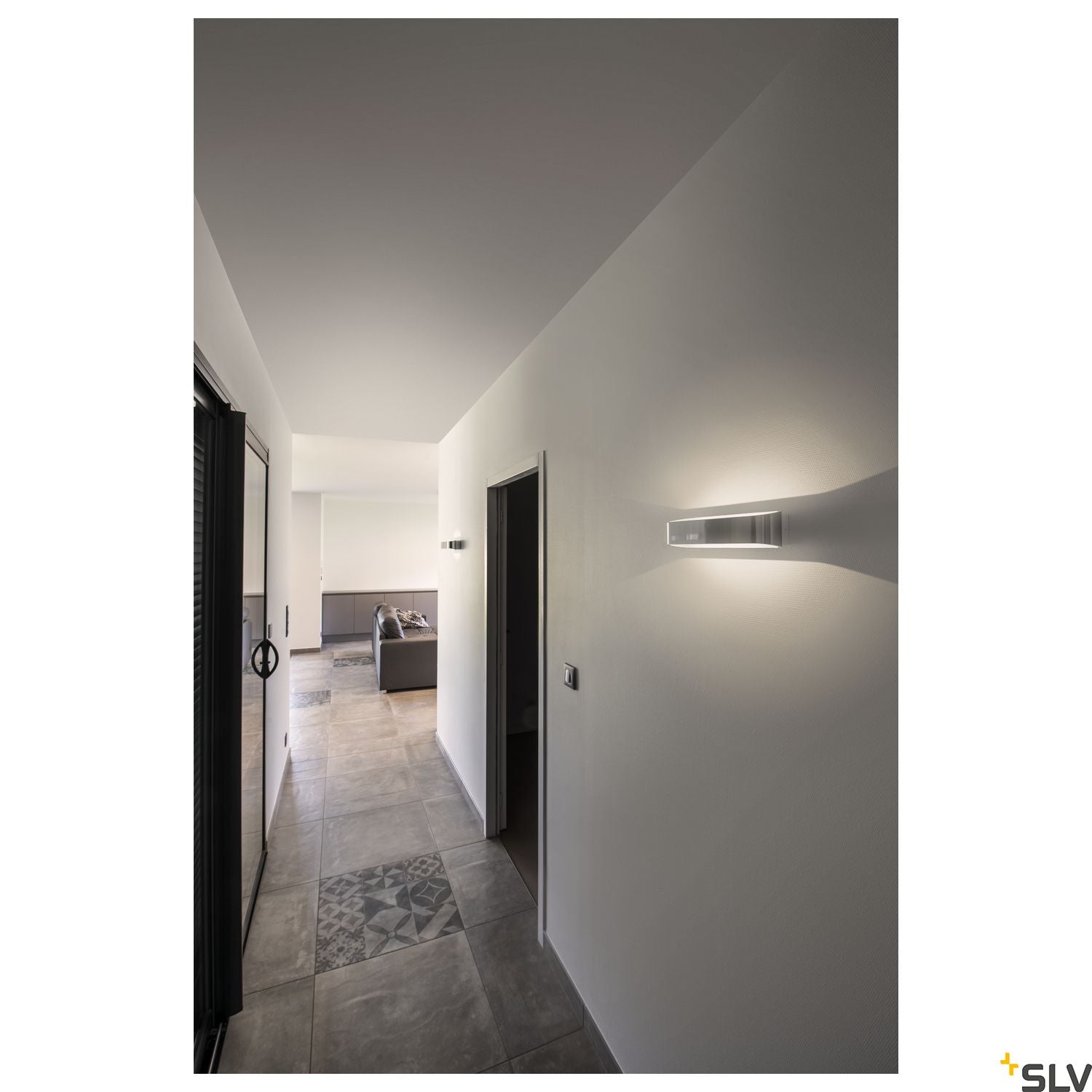 SLV ASSO 300 LED wall light, oval, alu brushed, 2x 5W LED, 3000K 151275