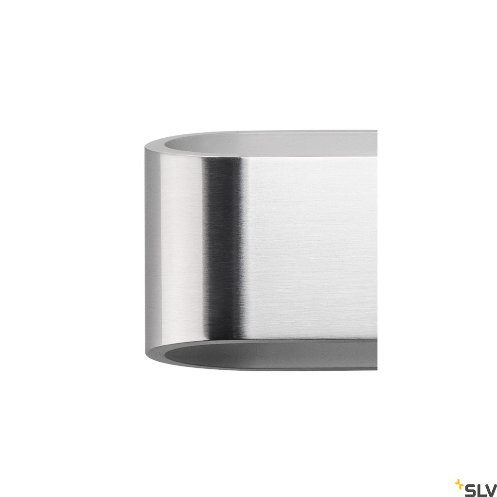 SLV ASSO 300 LED wall light, oval, alu brushed, 2x 5W LED, 3000K 151275