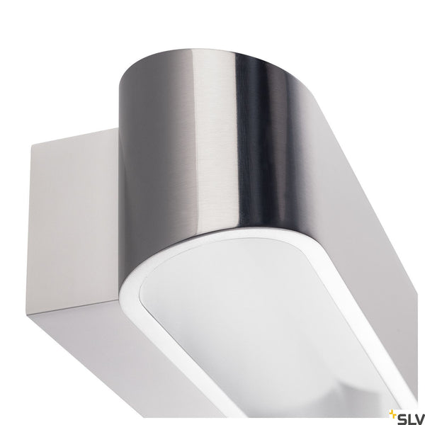 SLV ASSO 300 LED wall light, oval, alu brushed, 2x 5W LED, 3000K 151275