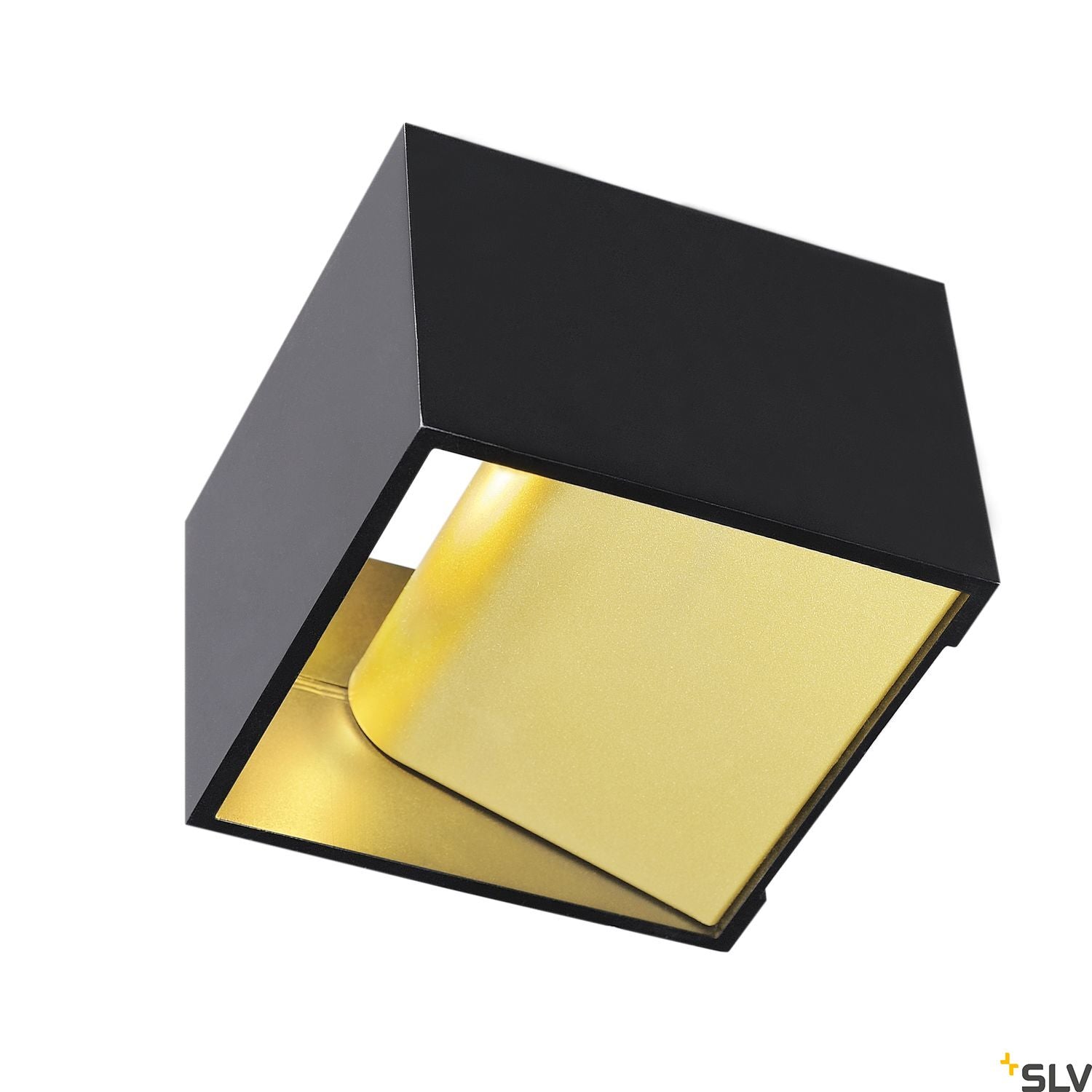 SLV LOGS IN wall light, black/brass, white, 5W LED, 3000K 151320
