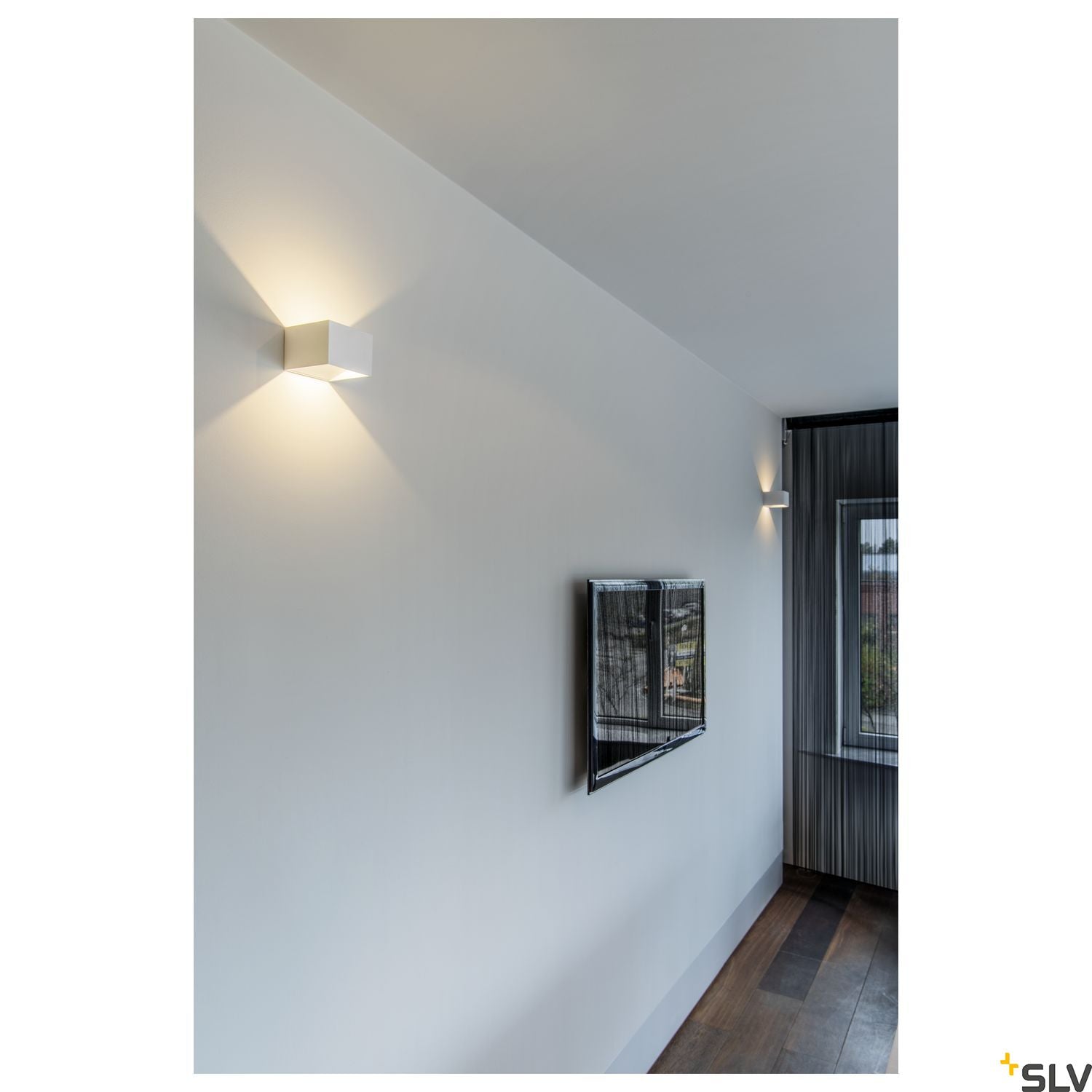 SLV LOGS IN wall light, square, white, 5W LED, 3000K 151321