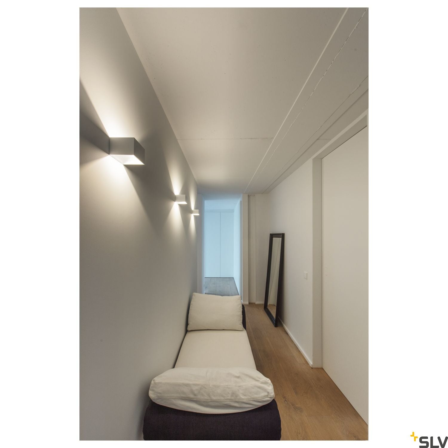 SLV LOGS IN wall light, square, white, 5W LED, 3000K 151321