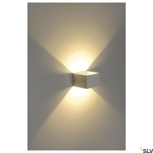 SLV LOGS IN wall light, square, white, 5W LED, 3000K 151321