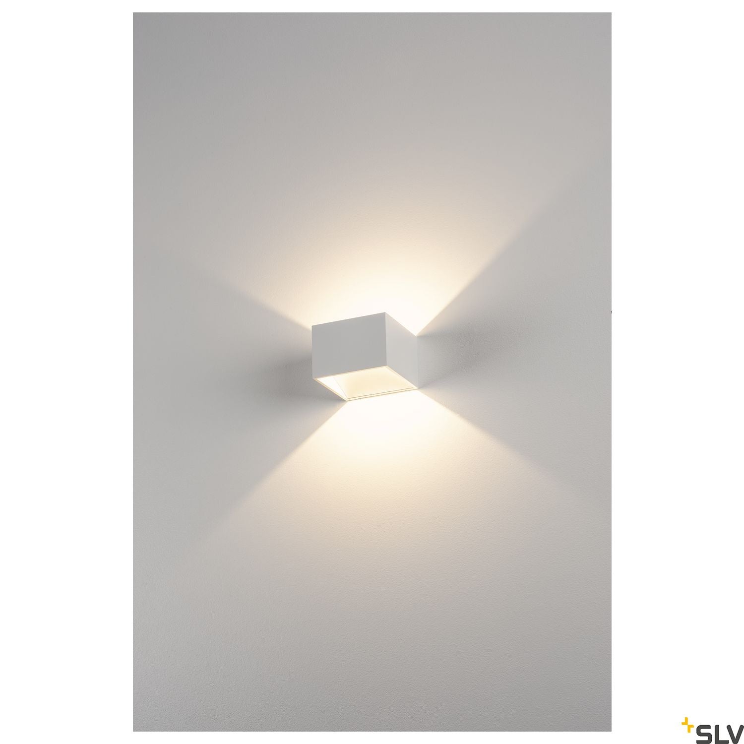 SLV LOGS IN wall light, square, white, 5W LED, 3000K 151321