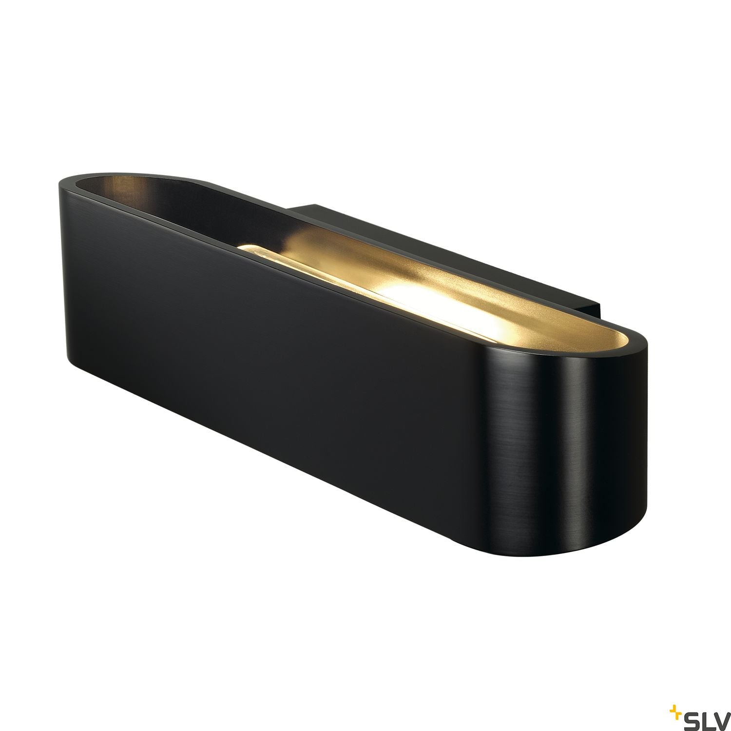 SLV OSSA R7s 300 LED wall light, oval, matt black, R7s 118mm, max. 120W, up/down 151410