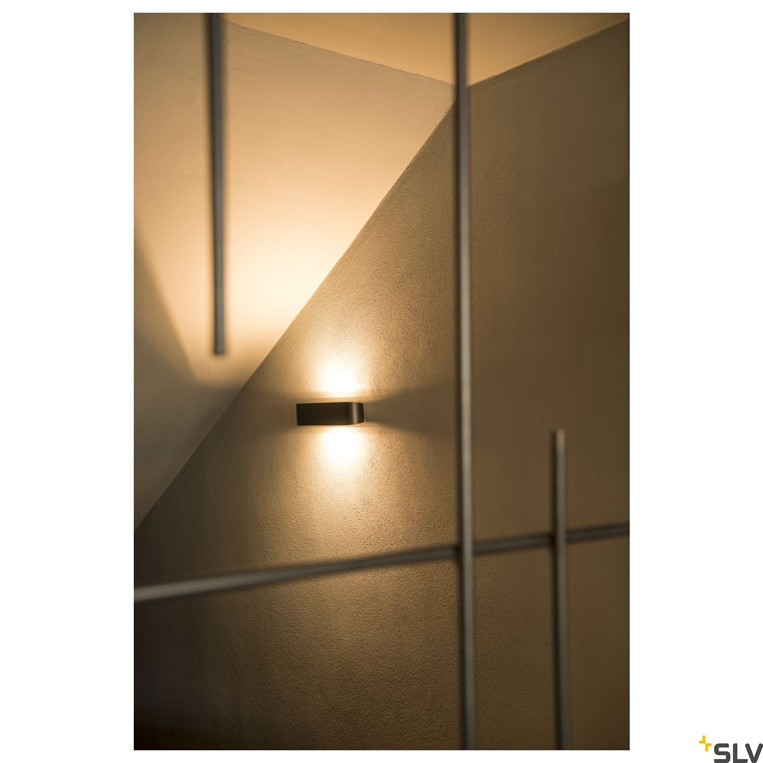SLV OSSA R7s wall light, oval, matt black, R7s 78mm, max. 100W, up/down 151450