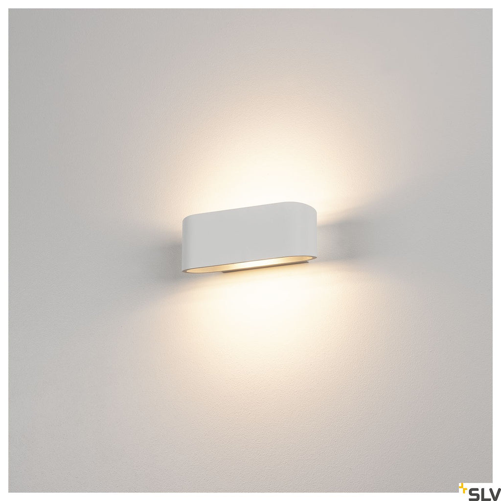 SLV OSSA R7s wall light, oval, white, R7s 78mm, max. 100W, up/down 151451