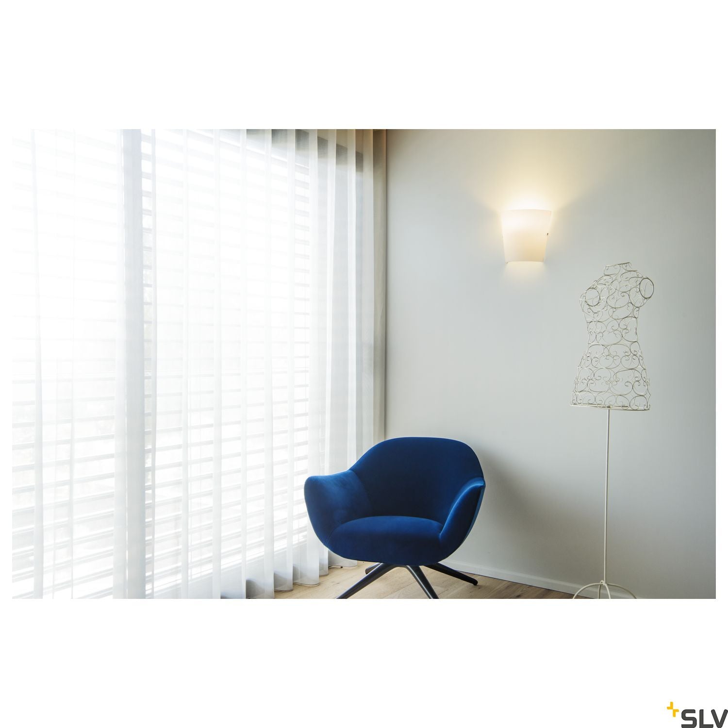 SLV BASKET wall light, E27, max. 60W, glass 151591