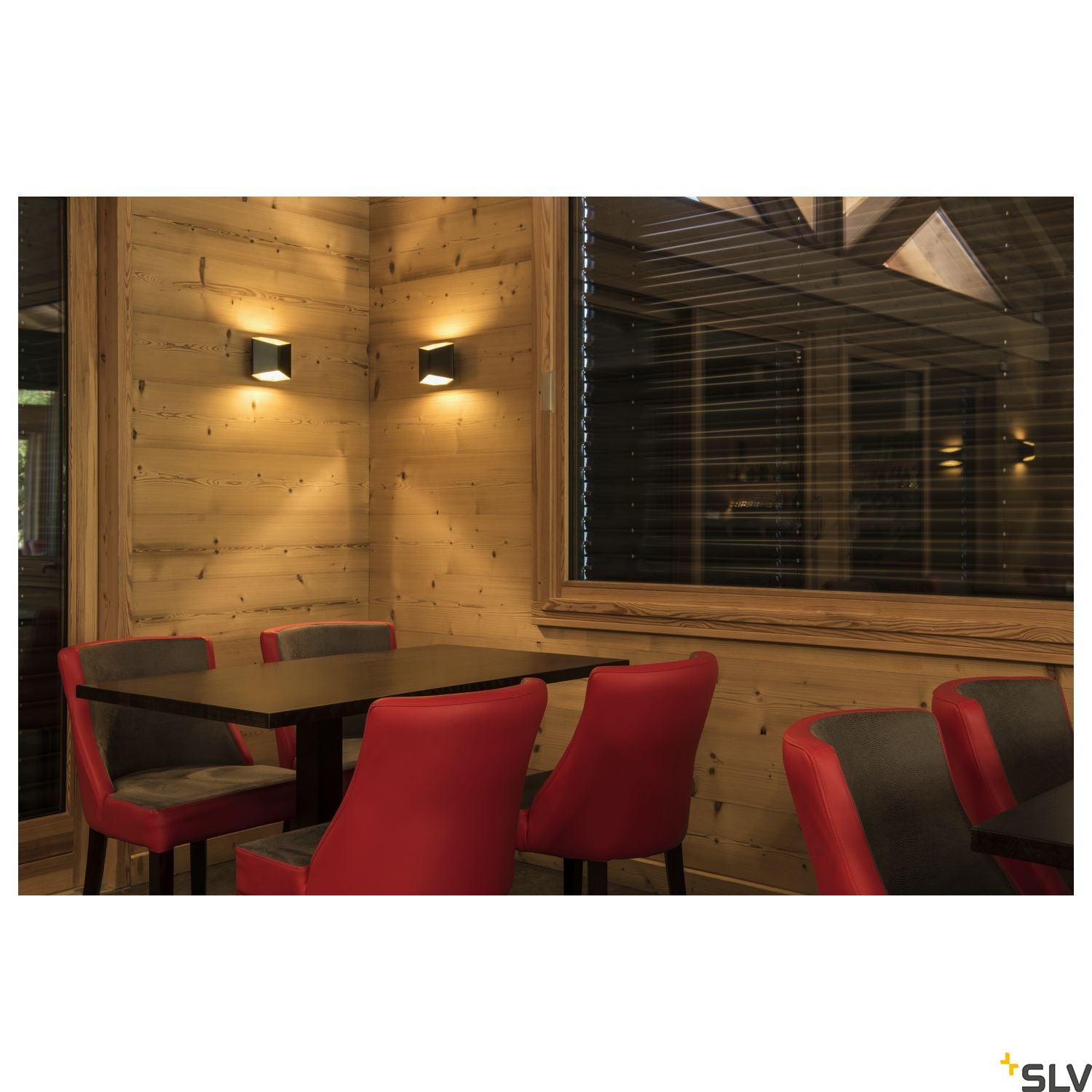 SLV CARISO LED wall light 2, black/brass, 7.6W COB LED, 3000K 151710