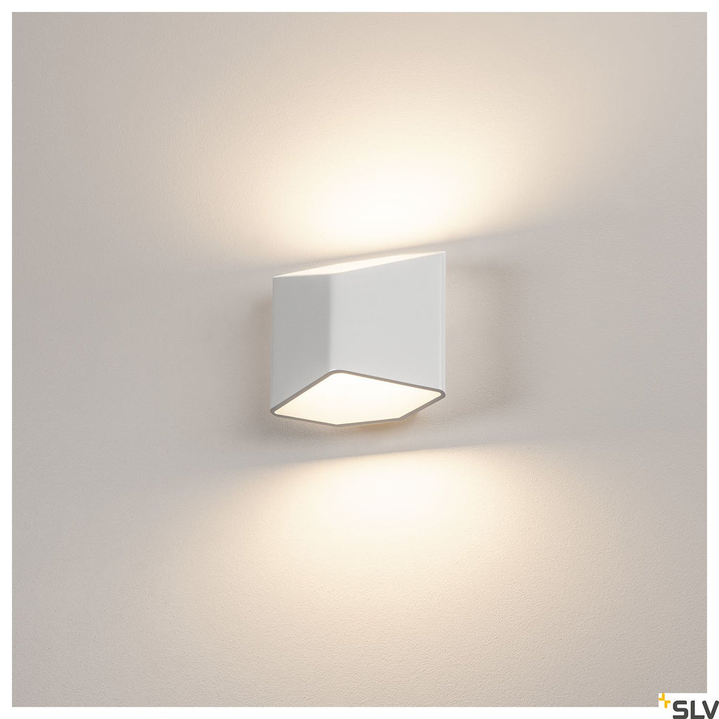 SLV CARISO LED wall light 2, white , 7.6W COB LED, 3000K 151711