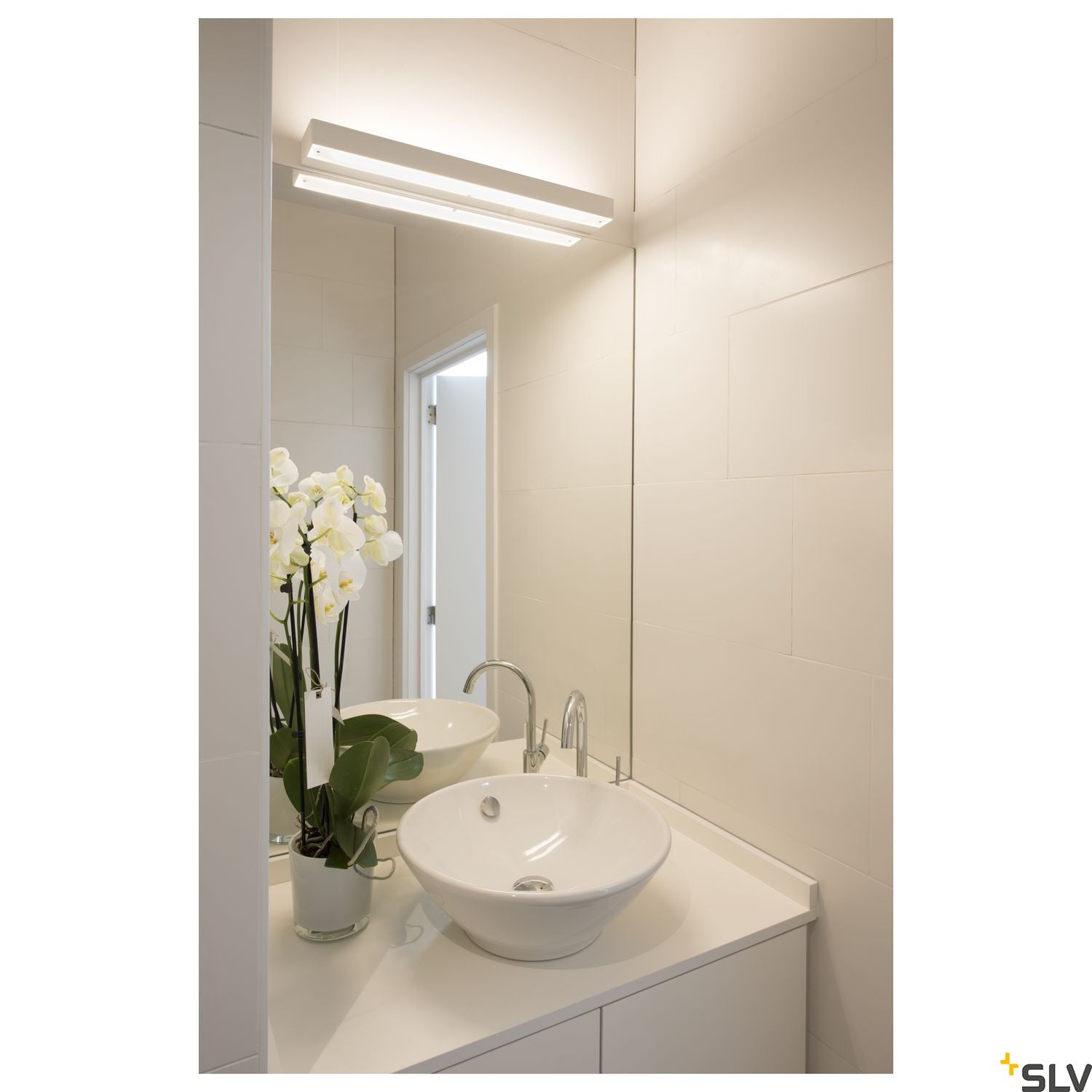 SLV SEDO 14 LED wall light, square matt white, frosted glass 151781