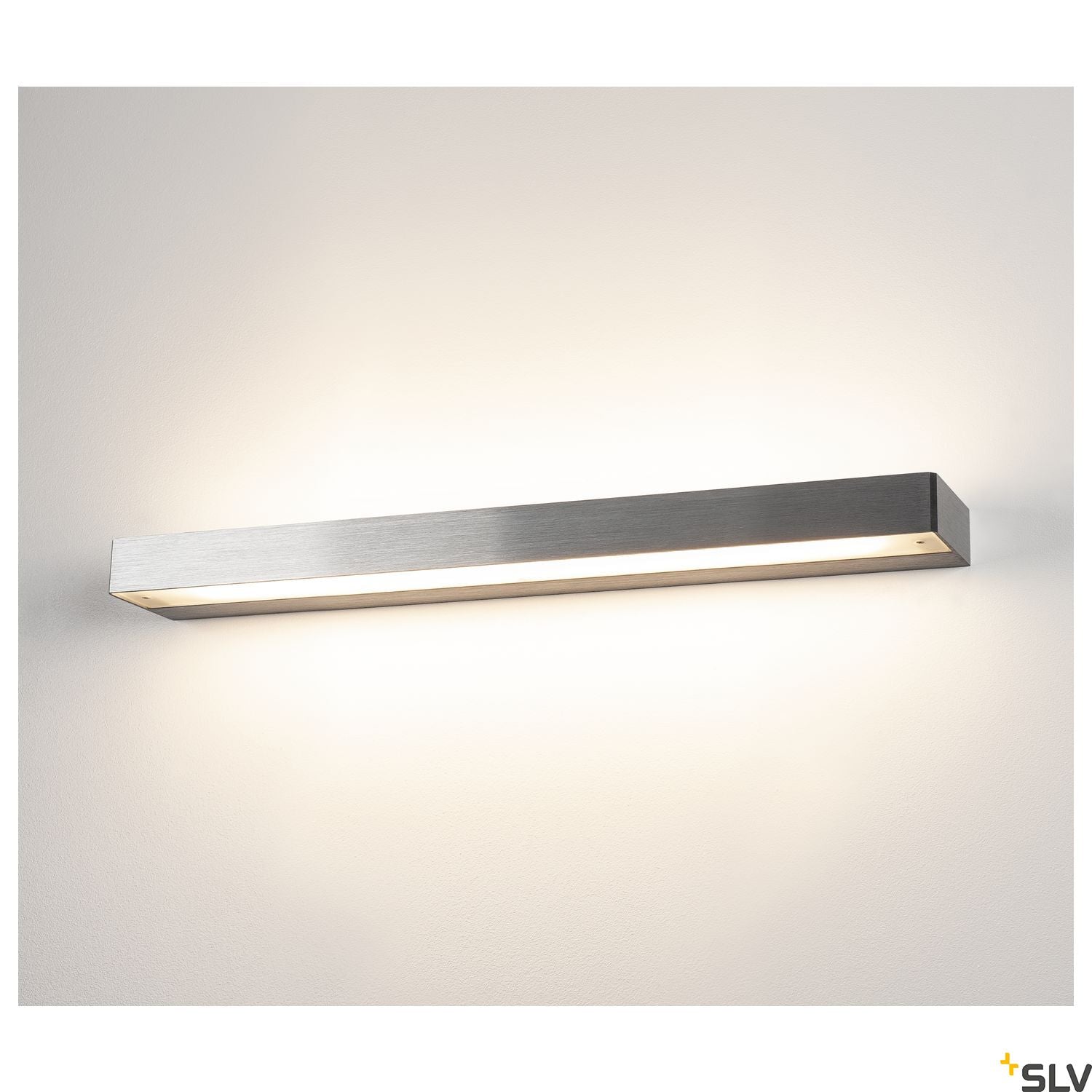 SLV SEDO 14 LED wall light, square brushed aluminium, frosted glass 151786