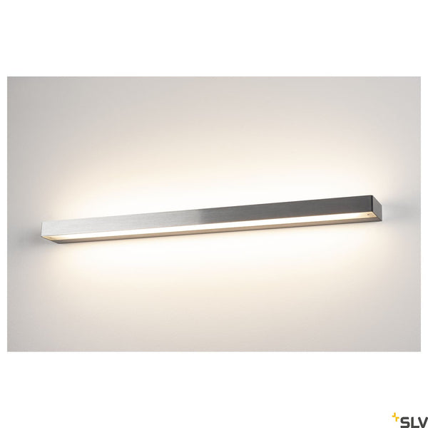 SLV SEDO LED 21 wall light, square , alu brushed, POLYCARBONATEfrosted, 3000K 151796
