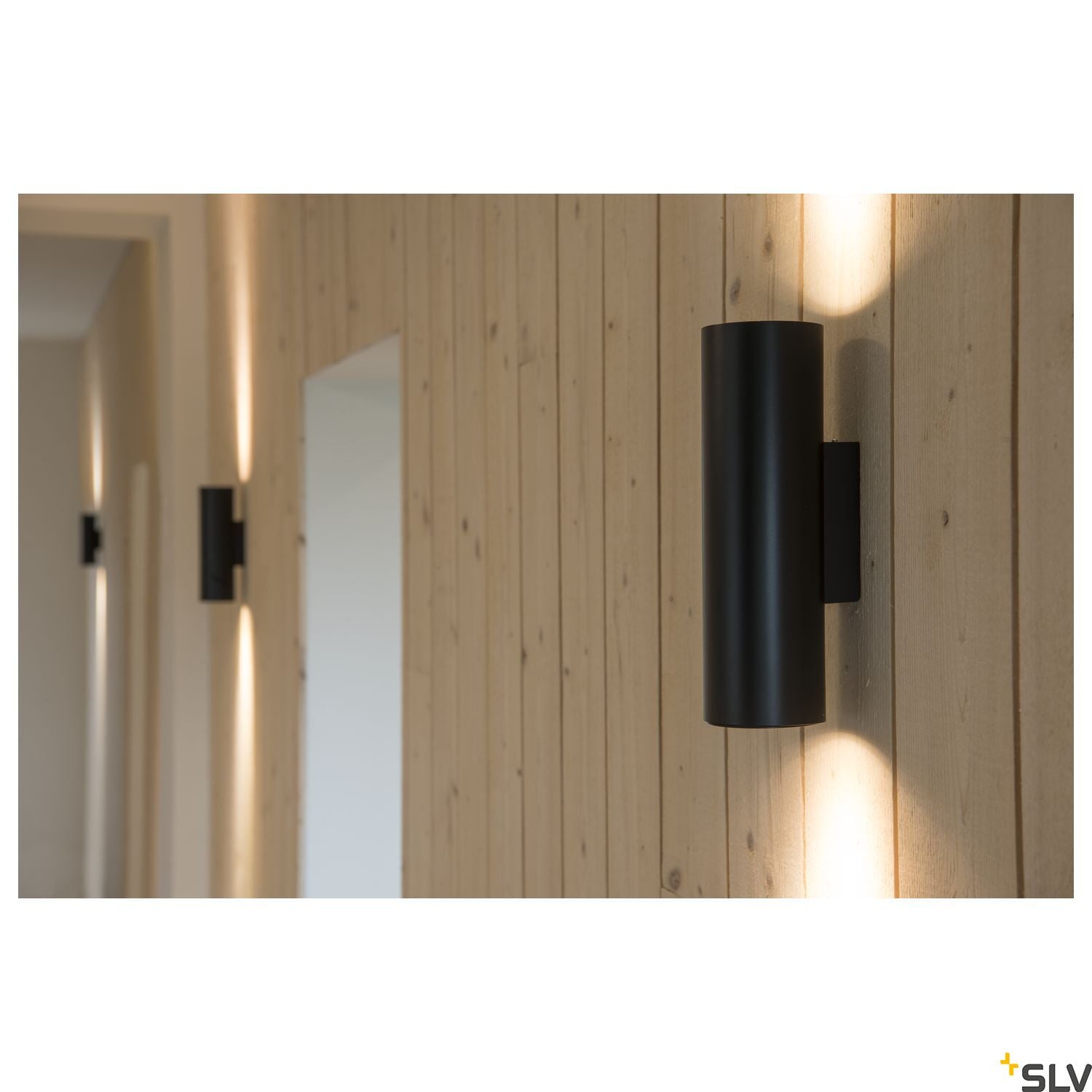 SLV ENOLA_B UP/DOWN wall light, black, 2x GU10, max. 2x 50W 151800