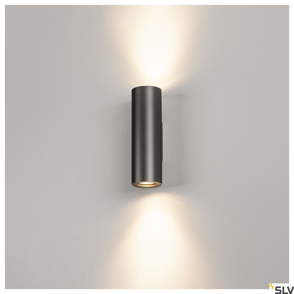 SLV ENOLA_B UP/DOWN wall light, black, 2x GU10, max. 2x 50W 151800