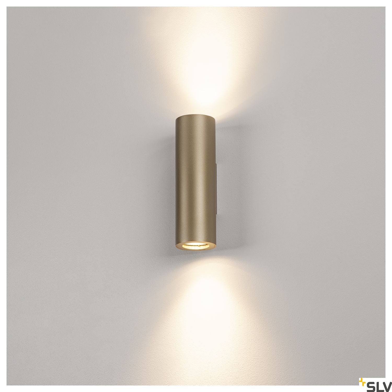 SLV ENOLA_B UP/DOWN wall light, brass, 2x GU10, max. 2x 50W 151803