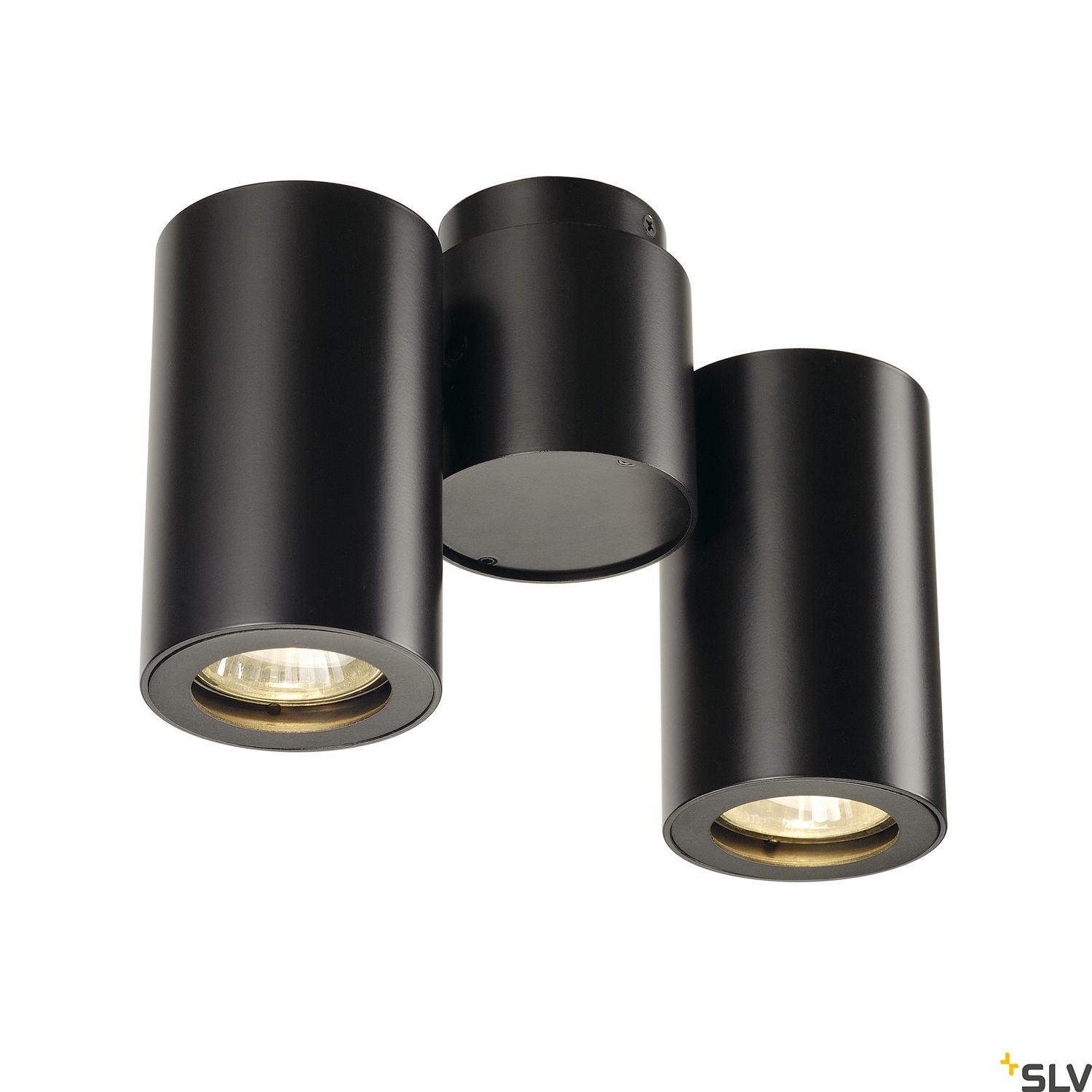 SLV ENOLA_B SPOT 2 wall and ceiling light, double, black, 2x GU10, max. 2x 50W 151830