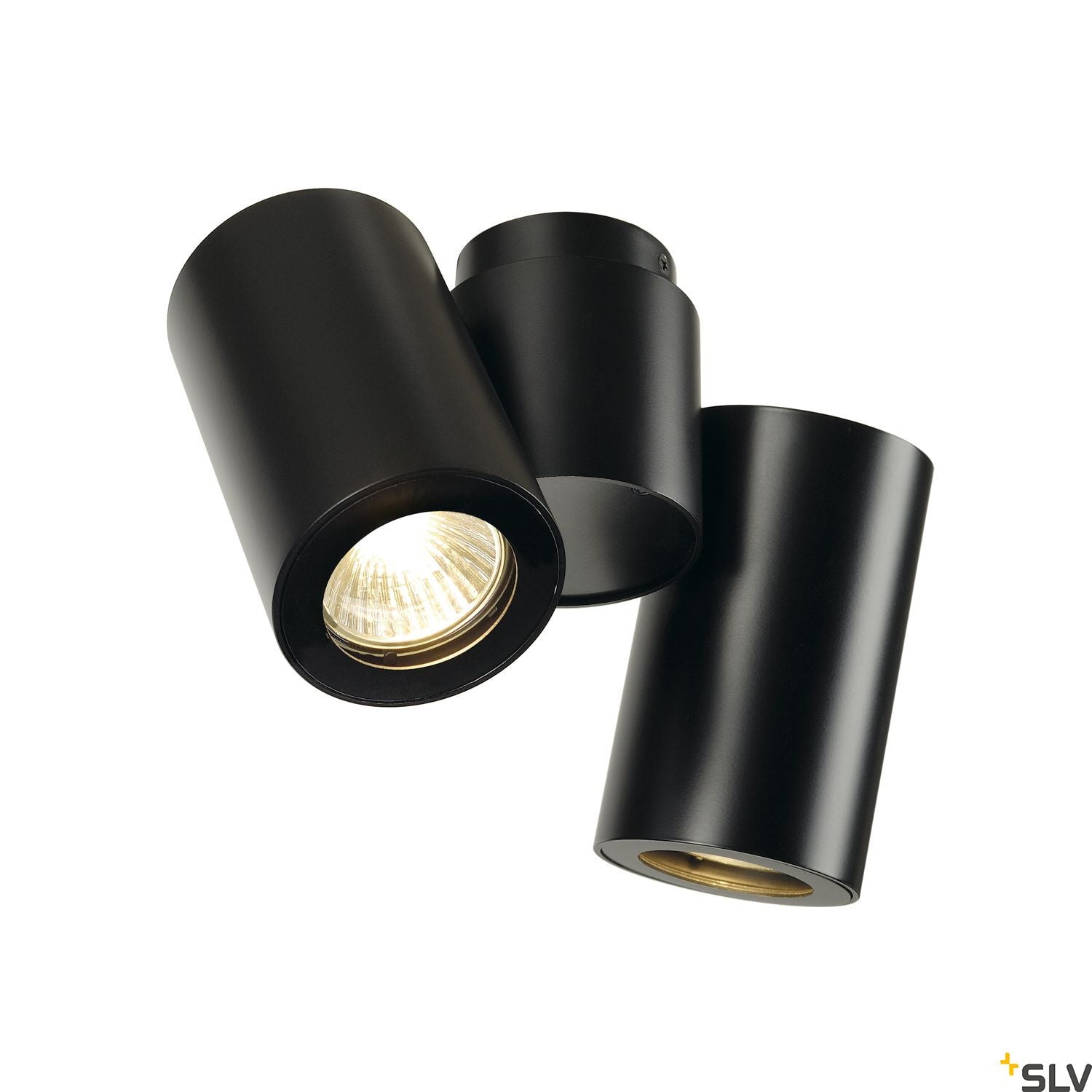 SLV ENOLA_B SPOT 2 wall and ceiling light, double, black, 2x GU10, max. 2x 50W 151830