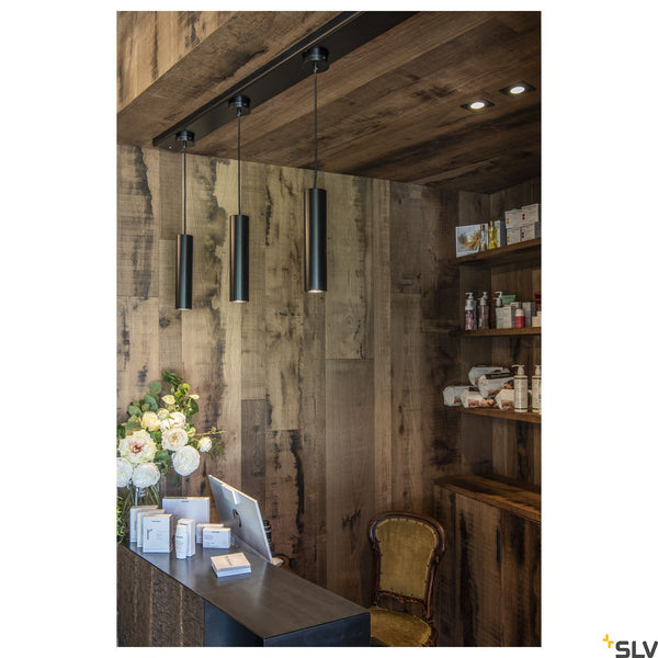 SLV PATTA-I recessed ceiling light , square, matt black, 9W, 38°, 3000K, incl. driver 114430