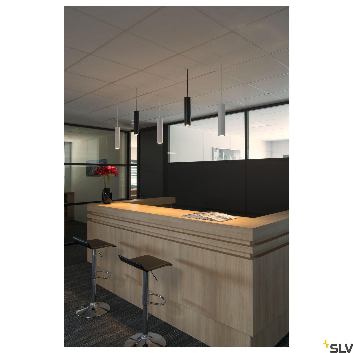 SLV ENOLA_B pendant, PD-1, black, GU10, max. 50W 151850
