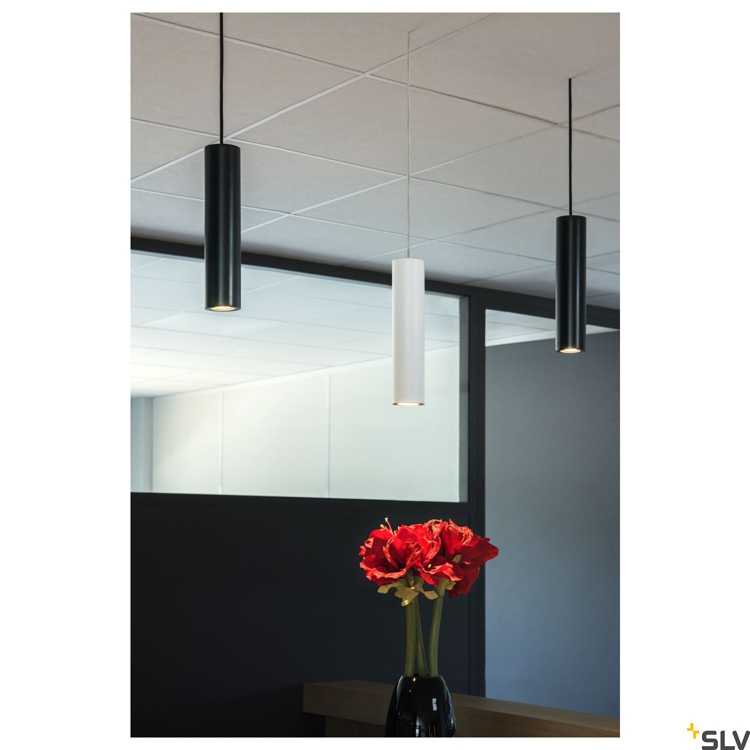 SLV ENOLA_B pendant, PD-1, white, GU10, max. 50W 151851