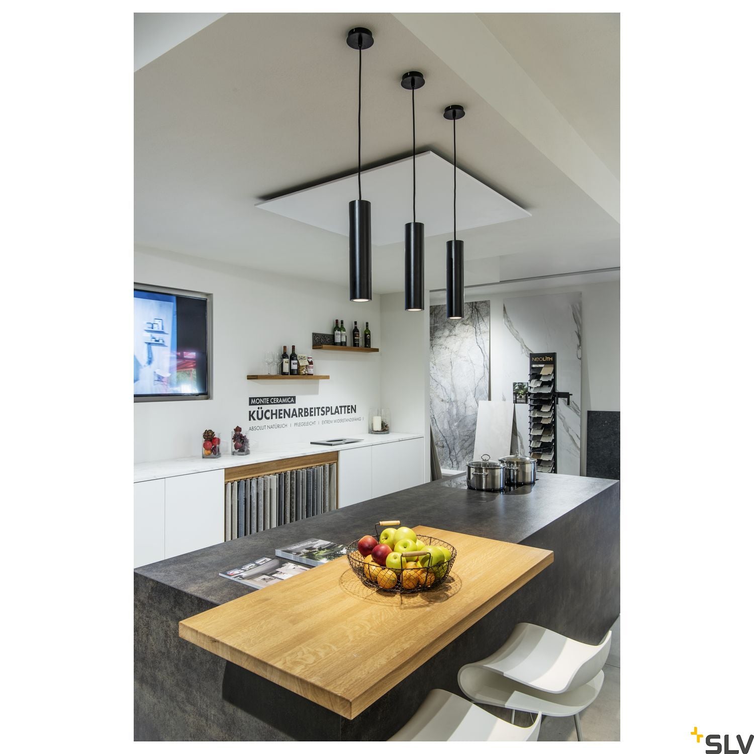 SLV ENOLA_B pendant, PD-1, black, GU10, max. 50W 151850