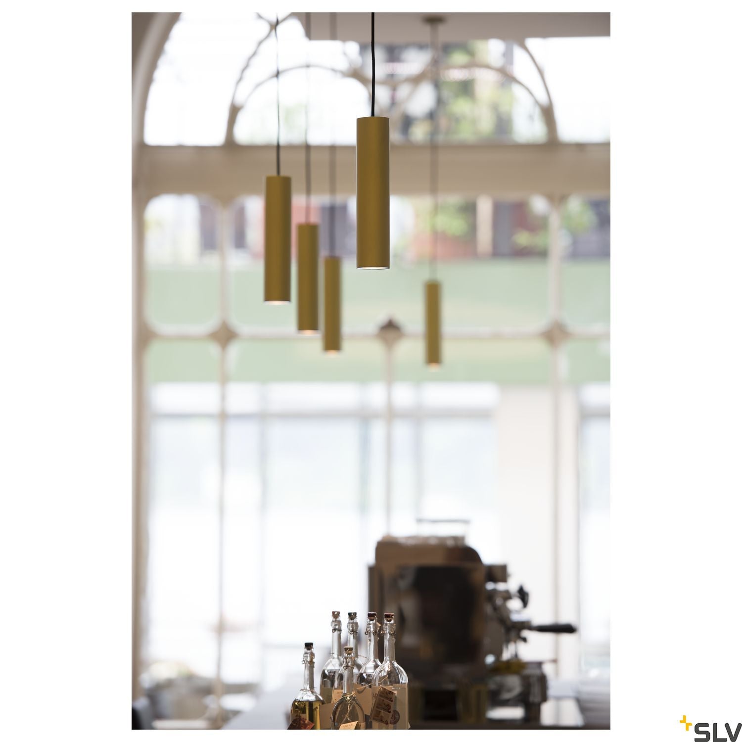 SLV ENOLA_B pendant, PD-1, Gold, GU10, max. 50W 151853