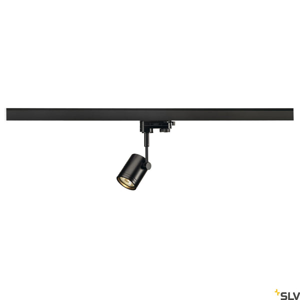 SLV BIMA I lamp head, black, GU10, max. 50W, incl. 3-circuit adapter 152240