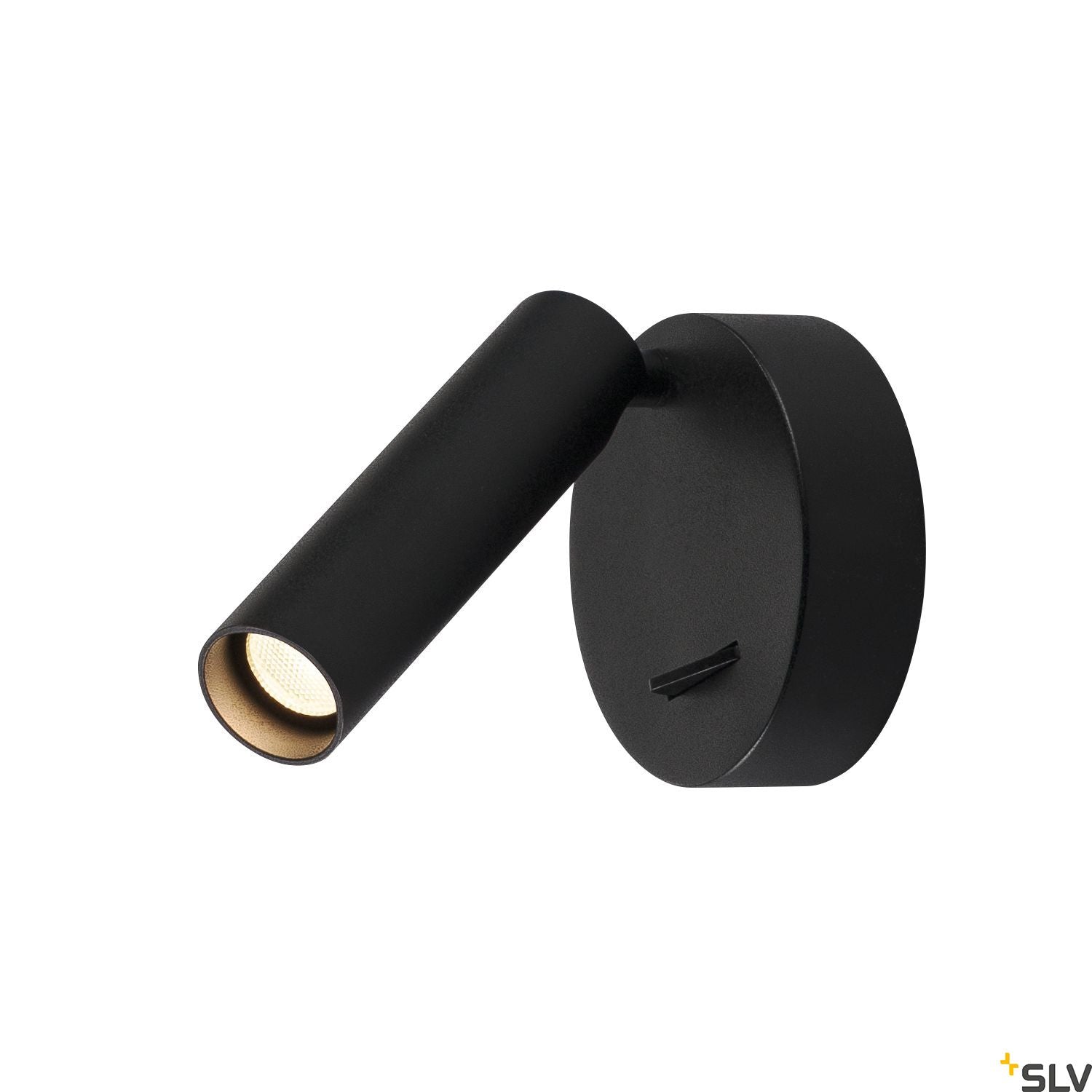 SLV KARPO 30 single spot, wall and ceiling light, round, black, 7.5W LED, 3000K, with switch 152340