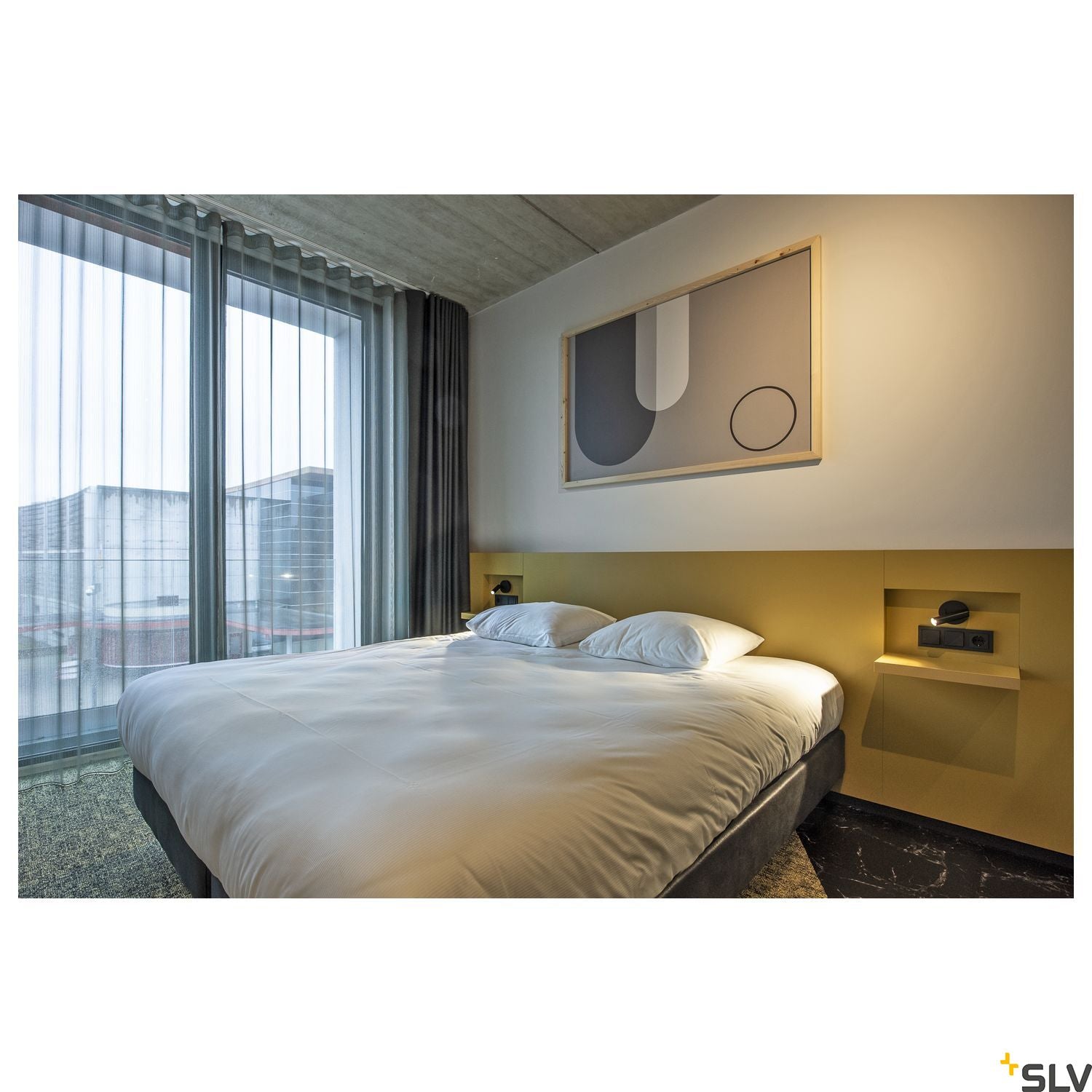 SLV KARPO 30 single spot, wall and ceiling light, round, black, 7.5W LED, 3000K, with switch 152340