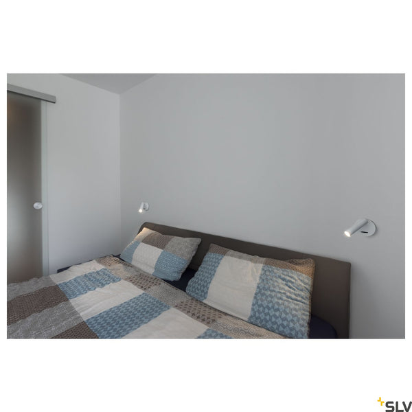 SLV KARPO 30 single spot, wall and ceiling light, round, white, 7.5W LED, 3000K, with switch 152341