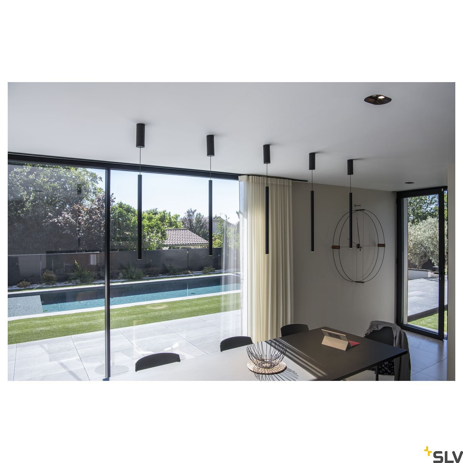 SLV HELIA 30, pendant, round, black, 7.5W LED, 3000K 152360