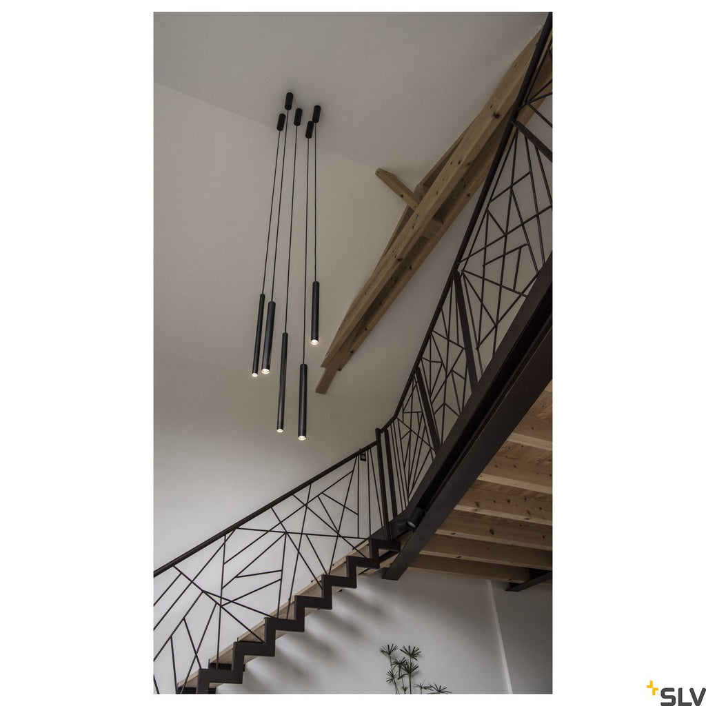 SLV HELIA 30, pendant, round, black, 7.5W LED, 3000K 152360