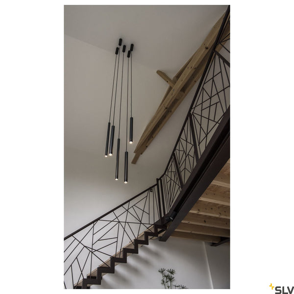 SLV HELIA 40, pendant, round, black, 9W LED, 3000K 152370