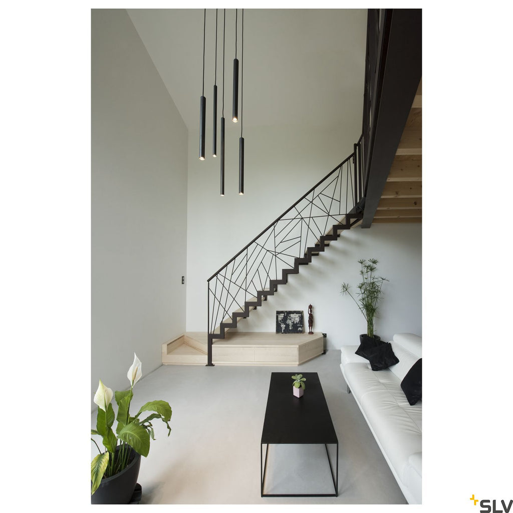 SLV HELIA 30, pendant, round, black, 7.5W LED, 3000K 152360