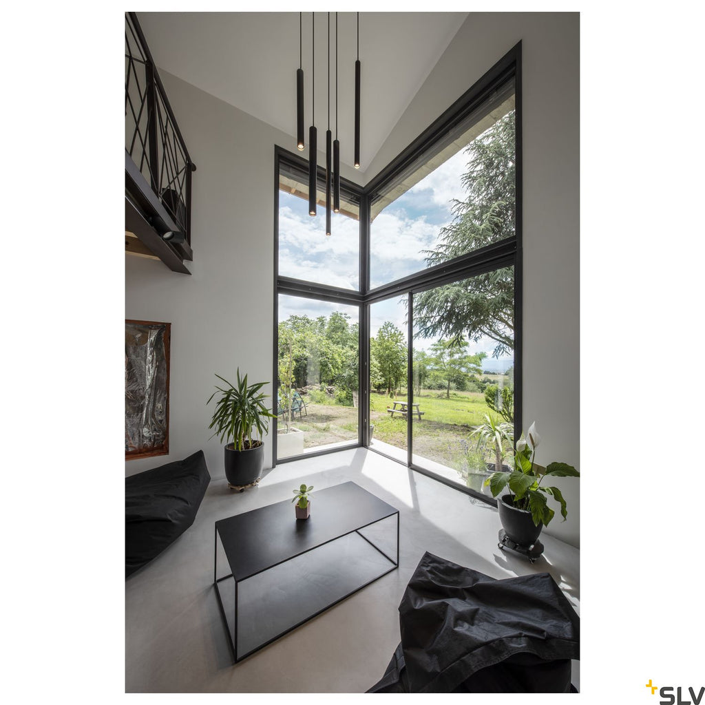 SLV HELIA 30, pendant, round, black, 7.5W LED, 3000K 152360