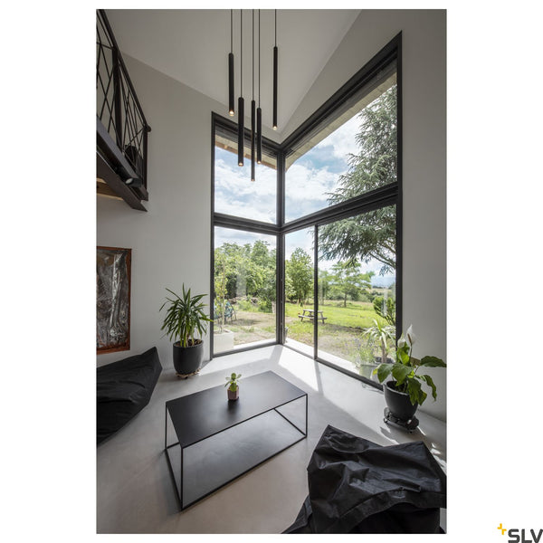 SLV HELIA 30, pendant, round, black, 7.5W LED, 3000K 152360